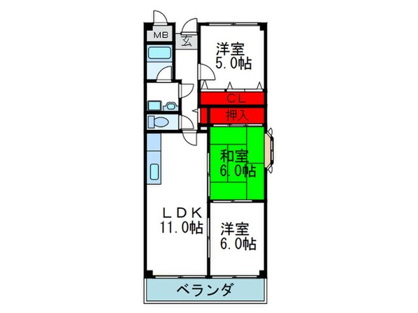 サングリュックコートの物件間取画像